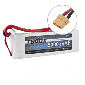 Redox 5000mAh 7,4V 20C - LiPo-Pack